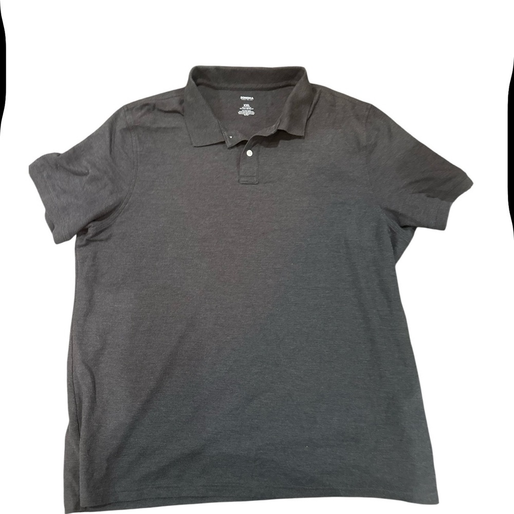 Sonoma Men’s Gray Short Sleeve Polo Cotton Size XXL